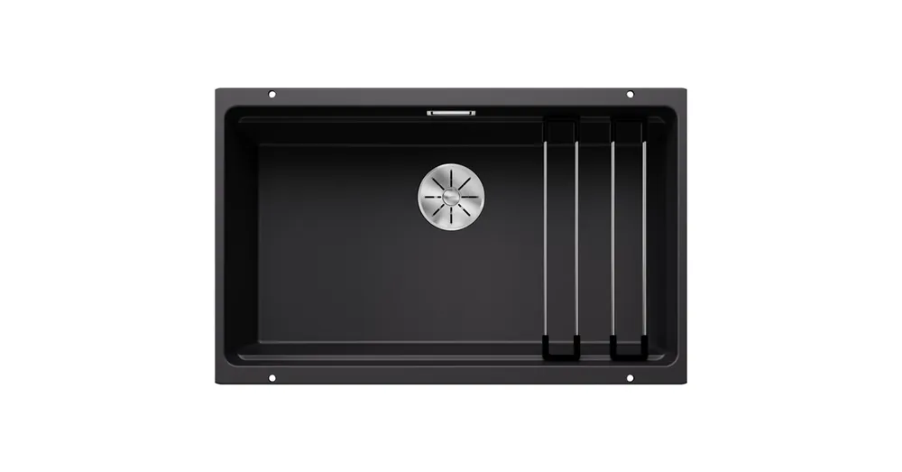 Blanco Etagon 700-U egymedencés gránit mosogató 73x46 cm kiegészítőkkel, fekete 525891 Kedvezményes ár