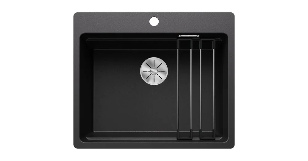 Azonnali szállítás Blanco Etagon 6-F Silgranit mosogató 59x50 cm acél sínnel, antracit 527683