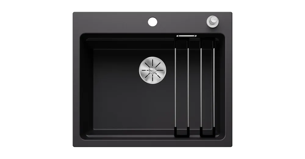 Blanco Etagon 6 egymedencés gránit mosogató kiegészítőkkel 60x51 cm, fekete 525889 Korlátozott ajánlat