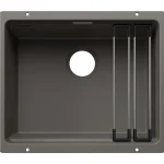 Blanco Etagon 500-U Silgranit 53x46 cm mosogató acél sínnel, vulkánszürke 527755 Bestseller
