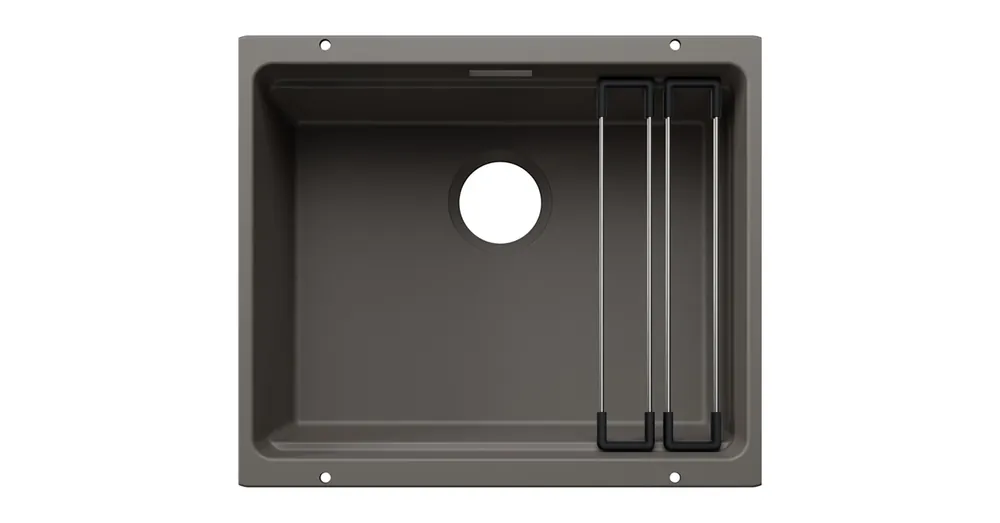 Blanco Etagon 500-U Silgranit 53x46 cm mosogató acél sínnel, vulkánszürke 527755 Bestseller