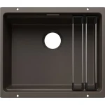 Blanco Etagon 500-U Silgranit 53x46 cm mosogató acél sínnel, kávé 527760 Korlátozott ajánlat