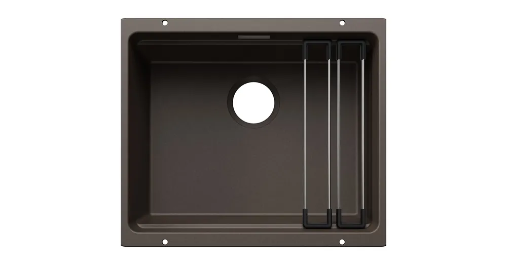 Blanco Etagon 500-U Silgranit 53x46 cm mosogató acél sínnel, kávé 527760 Korlátozott ajánlat