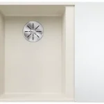 Bestseller Blanco Axia III 6 S-F Silgránit mosogató excenterrel, üveg vágólappal, balos/törtfehér 527048