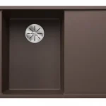 Blanco Axia III 6 S két medencés gránit mosogató 100x51 cm üveg vágódeszkával, balos / kávé 524662 Kihagyhatatlan ajánlat