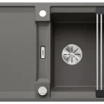 Blanco Adira XL 6S Silgranit 100x50 cm mosogató csepegtető felülettel és acél ráccsal, vulkánszürke 527620 Korlátozott ajánlat