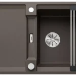 Blanco Adira XL 6S Silgranit 100x50 cm mosogató csepegtető felülettel és acél ráccsal, kávé 527624 Expressz kézbesítés