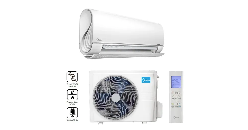 Végkiárusítás Midea Breezeless+ MSFAAU-12HRFN8 oldalfali split klíma (3.5 kW)