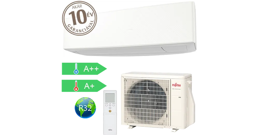 Fujitsu Design ASYG09KETE / AOYG09KETA oldalfali split klíma (2.5 kW) Árcsökkenés