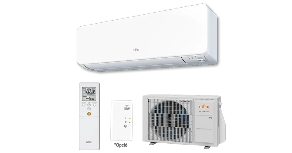 Újdonság Fujitsu Design ASYG07KGTE / AOYG07KGCA oldalfali split klíma (2 kW)