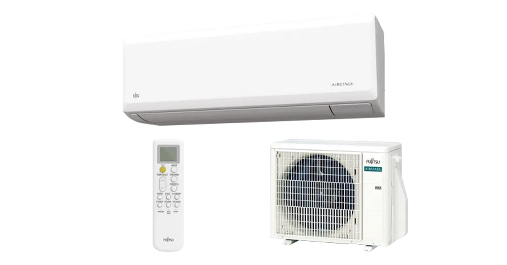 Nézd meg most Fujitsu AIRSTAGE ASEG12KPCE/AOEG12KPCA oldalfali split klíma (3.5 kW)