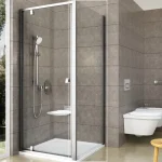 Ravak Pivot PPS-100 fix oldalfal szatén kerettel, transparent 90GA0U00Z1 Olcsó