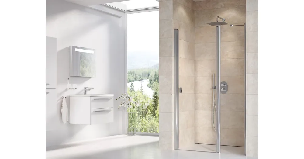 Ravak Chrome CSD2-120 kétrészes zuhanyajtó krómhatású kerettel, transparent edzett biztonságiüveggel 0QVGCC00Z1 Outlet