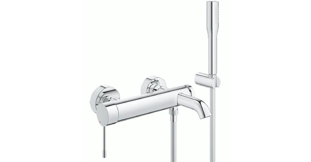 Végkiárusítás Grohe Essence egykaros kádcsaptelep zuhanyszettel 33628001