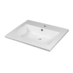 Különleges ajánlat Wellis Nina 60 Öntött műmárvány mosdó 60x46x1,5/17,3 cm csaptelep és szifon nélkül