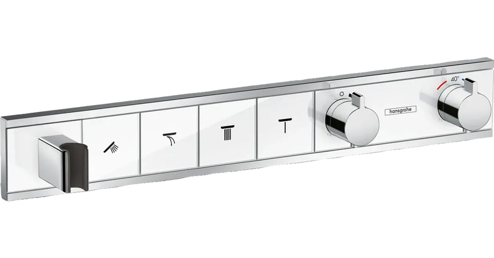 Hansgrohe RainSelect zuhanycsaptelep színkészlet 4 fogyasztóhoz, falsík alatti szereléshez, fehér/króm 15357400 Kihagyhatatlan ajánlat