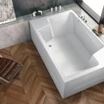 Kolpa-San Nabucco 190/M2O-2 Előlapos 2 személyes egyenes fürdőkád kombinált masszázs rendszerrel 960030 Népszerű