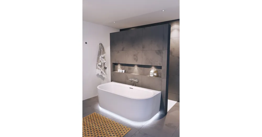 Legjobb ár Riho DESIRE Falhoz tolható térkád előlappal LED világítással 180x84 cm B089002005