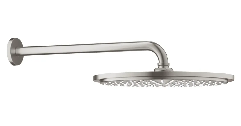 Csak ma Grohe Rainshower Cosmopolitan 310 fejzuhany 380 mm zuhanykarral 9,5 l/perc, supersteel 26066 DC0 (26066DC0)