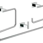 Csak ma Grohe Essentials Cube 4 in 1 fürdőszobai kiegészítő szett 40778 001 (40778001)