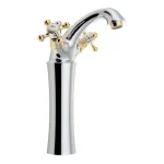 Sapho REITANO ANTEA magasított mosdócsaptelep automata leersztővel, 245mm, króm/arany (3172L) Vásárlói kedvenc