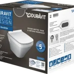 Kiárusítás Duravit Durastyle Compact Rimless (öblítőperem nélküli) fali wc szett ülőkével 45710900A1