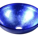 Bestseller Sapho MURANO BLU üvegmosdó, átm:40x14cm, kék (AL5318-65)