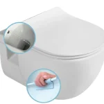 Szuper ajánlat Sapho BRILLA RIMLESS fali WC beépített bidézuhannyal, 36,5x53cm (100612)