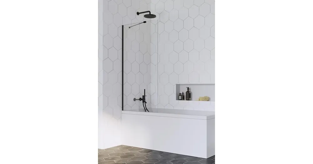 Gyors kiszállítás Radaway Idea Black PNJ 90 kádparaván, fekete 10001090-54-01