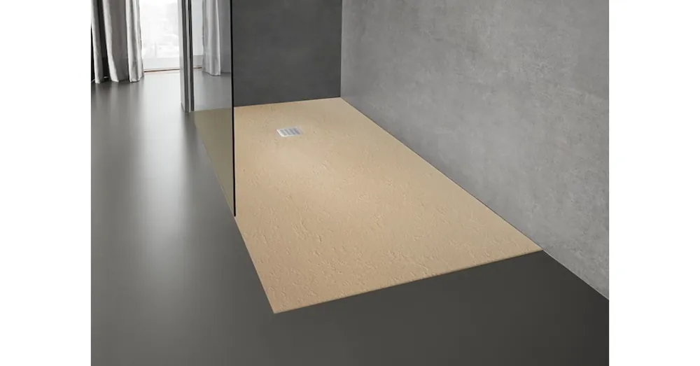 Biztonságos fizetés Roca Terran műgyanta zuhanytálca, csúszásgátló felülettel 1200 x 700 x 28 Krémszínű - AP014B02BC01500