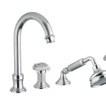 Outlet Bugnatese Olympia 8480KCR Peremre szerelt 5 üléses kádcsaptelep swarovski fogantyúval CR / KRÓM