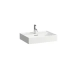 Szuper akció LAUFEN KARTELL BY LAUFEN Mosdó, alsó felülete csiszolt egy csaplyuk, középen , Fehér H8163330001041