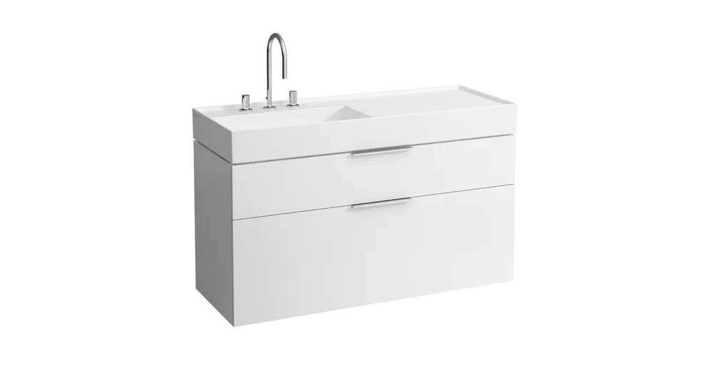 LAUFEN KARTELL BY LAUFEN Ráépíthető mosdó, pult jobb oldalon, speciálisan fedett lefolyóval túlfolyónyílás nélkül, egy csaplyukkal , Fehér H8133320001111 Biztonságos fizetés