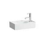 Szuper ajánlat LAUFEN KARTELL BY LAUFEN Kézmosó, jobb oldali armatúrapaddal túlfolyónyílás nélkül, egy csaplyukkal , Matt fehér H8153347571111