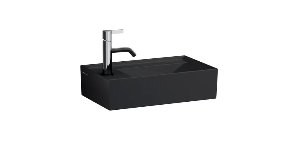 Olcsóbb LAUFEN KARTELL BY LAUFEN Mosdó tál túlfolyónyílás nélkül, csaplyuk nélkül , Fekete matt H8123327161121