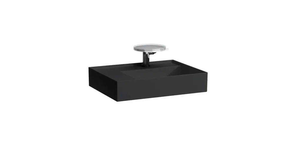 LAUFEN KARTELL BY LAUFEN Mosdó, polcfelület bal oldalon, speciálisan fedett lefolyóval egy csaplyuk, egy nyílás jobb oldalon elektronikus vezérlő szelep részére, túlfolyónyílás nélkül , Fényes fekete H8103350208151 Ne maradj le