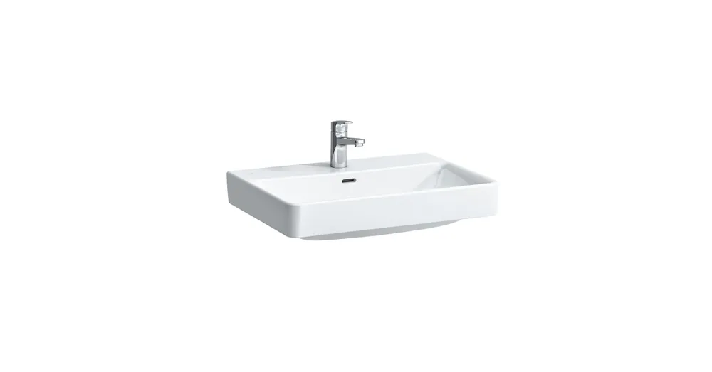 LAUFEN PRO S Mosdótál, alsó felülete csiszolt egy csaplyukkal, túlfolyónyílás nélkül, túlfolyócsatorna nyílása nélkül a lefolyószelepben , Fehér LCC bevonattal H8169644001561 Azonnal elérhető