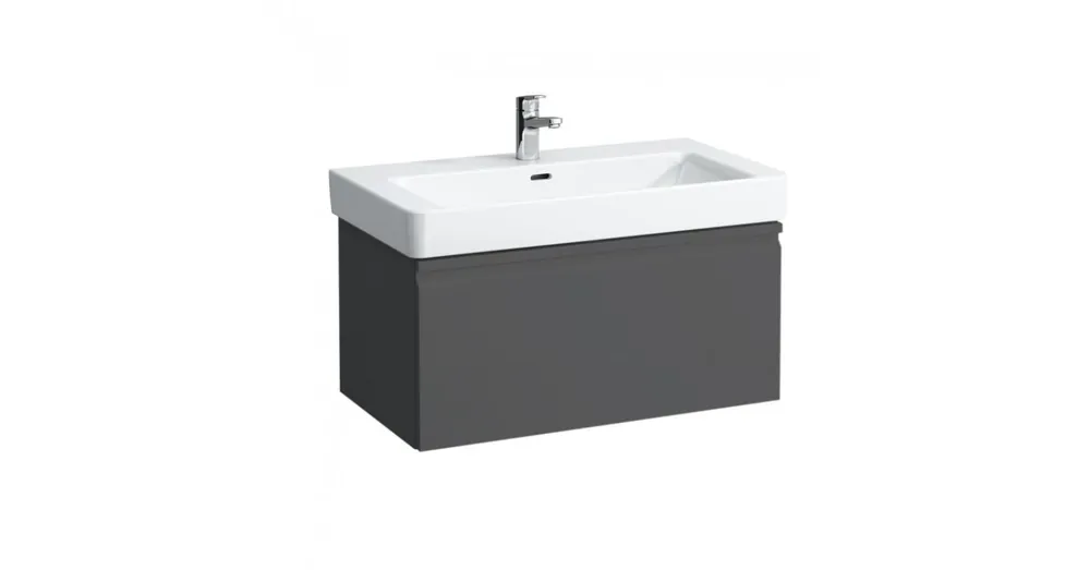 Vedd meg online LAUFEN PRO S Alsószekrény és finoman záródó mechanizmussal, 813965 tip. mosdóhoz, 1 fiókkal és belső fiókkal, Grafit 81X39X45 - H4835020964801