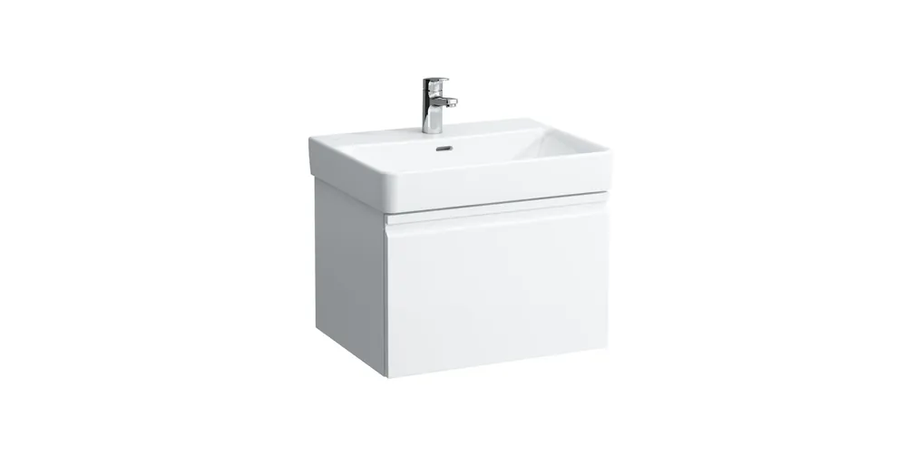 Kedvezményes ár LAUFEN PRO S Alsószekrény és finoman záródó mechanizmussal, 810963 tip. mosdóhoz, 1 fiókkal és belső fiókkal, Fehér 57X39X45 - H4833720964631
