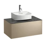 Újdonság LAUFEN SONAR Fiók elem, 1 fiók, 816341, 816342 mosdókhoz, kivágással középen, Arany és Nero Marquina 77.5X34X45.5 - H4054410341401