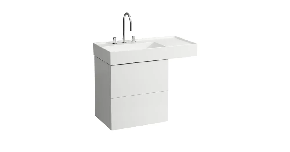LAUFEN KARTELL BY LAUFEN Alsószekrény két fiókkal, fiókelosztóval, 810333, 810338, 810339, 813332 mosdóhoz, Matt fehér 60X60X45 - H4075690336401 Akciós ár
