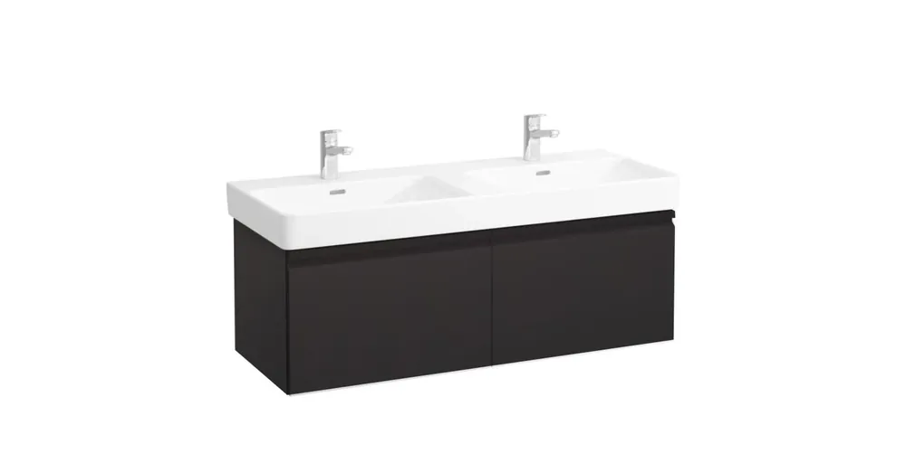 Legkelendőbb LAUFEN PRO S Alsószekrény és finoman záródó mechanizmussal, 814968 tip. mosdóhoz, 2 fiókkal és belső fiókkal, Fényes tölgy 126X39X45 - H4835720964791