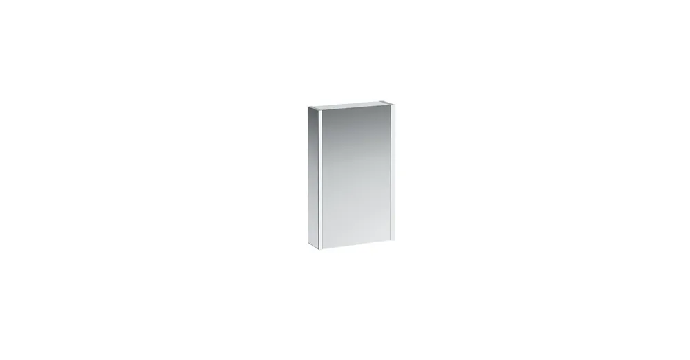 Ajánlat LAUFEN FRAME 25 Tükrös szekrény, alumínium, 2 LED világító elemmel és alsó háttérvilágítással, Fényes fehér H4083729001451