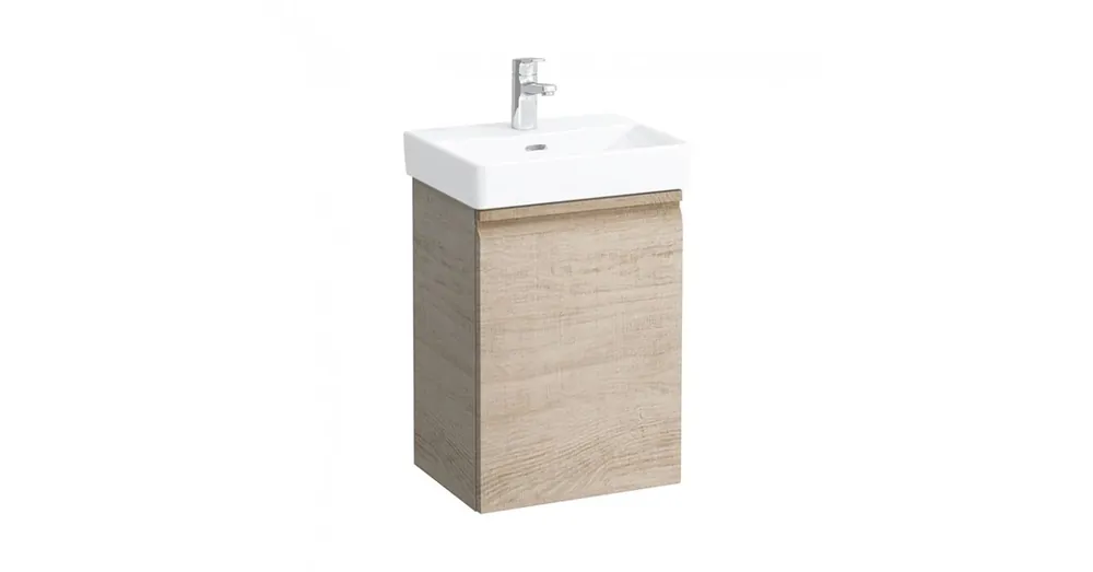 LAUFEN PRO S Alsószekrény, 815961 tip. mosdóhoz, 1 jobbos ajtóval és 1 üvegpolccal, Fényes tölgy 41.5X58X32 - H4833020964791 Szezonális akció