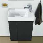 Vedd meg most LAUFEN PRO S Alsószekrény, jobbos ajtó zsanérral, balos polcok aszimmetrikus jobbos 815954 tip. mosdóhoz, Grafit H4830020954801