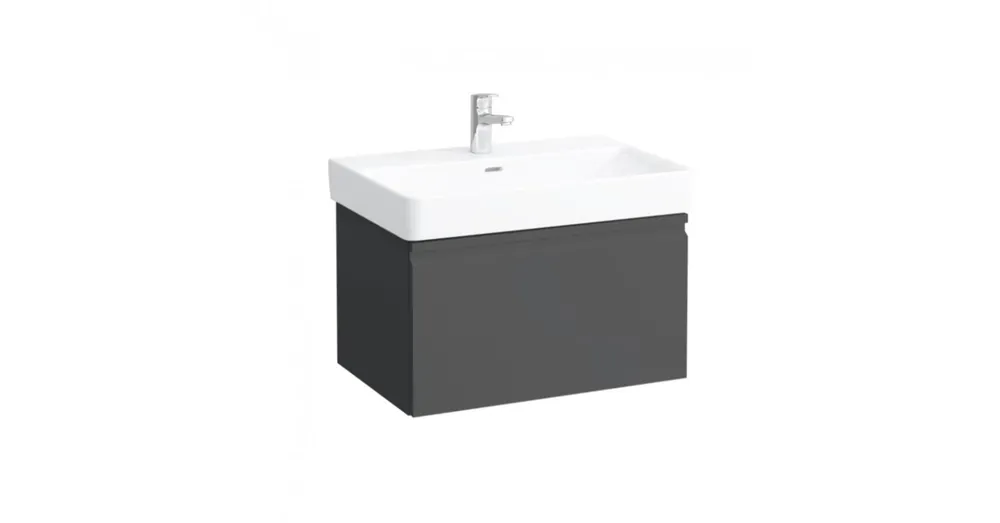 LAUFEN PRO S Alsószekrény és finoman záródó mechanizmussal, 810967 tip. mosdóhoz, 1 fiókkal, Grafit 66.5X39X45 - H4834510964801 Vedd meg online