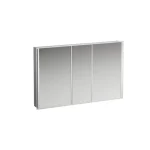 Utolsó esély LAUFEN FRAME 25 Alumínium tükrös szekrény, függőleges LED- világítással és háttérvilágítással 120X75X15 - H4088549001441