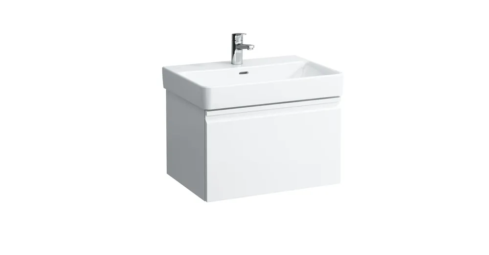 Újdonság LAUFEN PRO S Alsószekrény és finoman záródó mechanizmussal, 810964 tip. mosdóhoz, 1 fiókkal és belső fiókkal, Fehér 61.5X39X45 - H4834220964631