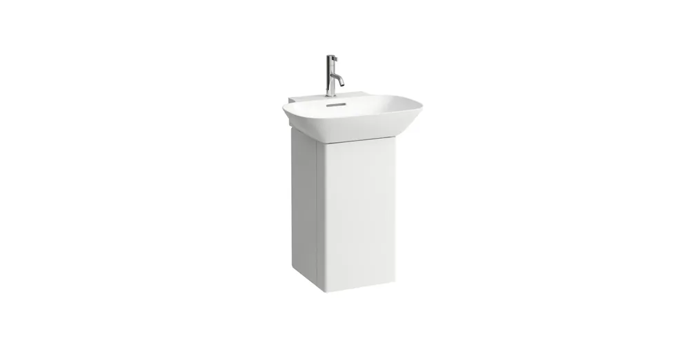 LAUFEN INO Alsószekrény, egy balos ajtóval, helytakarékos szifonnal, 810302 tip. mosdóhoz, Matt fehér 28X60.5X31 - H4253510301701 Csak ma