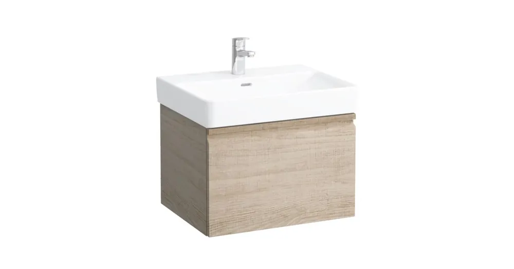 LAUFEN PRO S Alsószekrény és finoman záródó mechanizmussal, 810963 tip. mosdóhoz, 1 fiókkal és belső fiókkal, Fényes tölgy 57X39X45 - H4833720964791 Kihagyhatatlan ajánlat